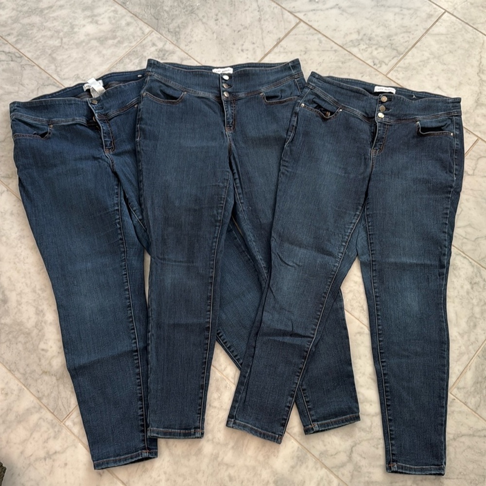 Lot of 3 Lane Bryant Jegging Jeans